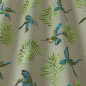 Monseratt in lagoon bird and palm print
